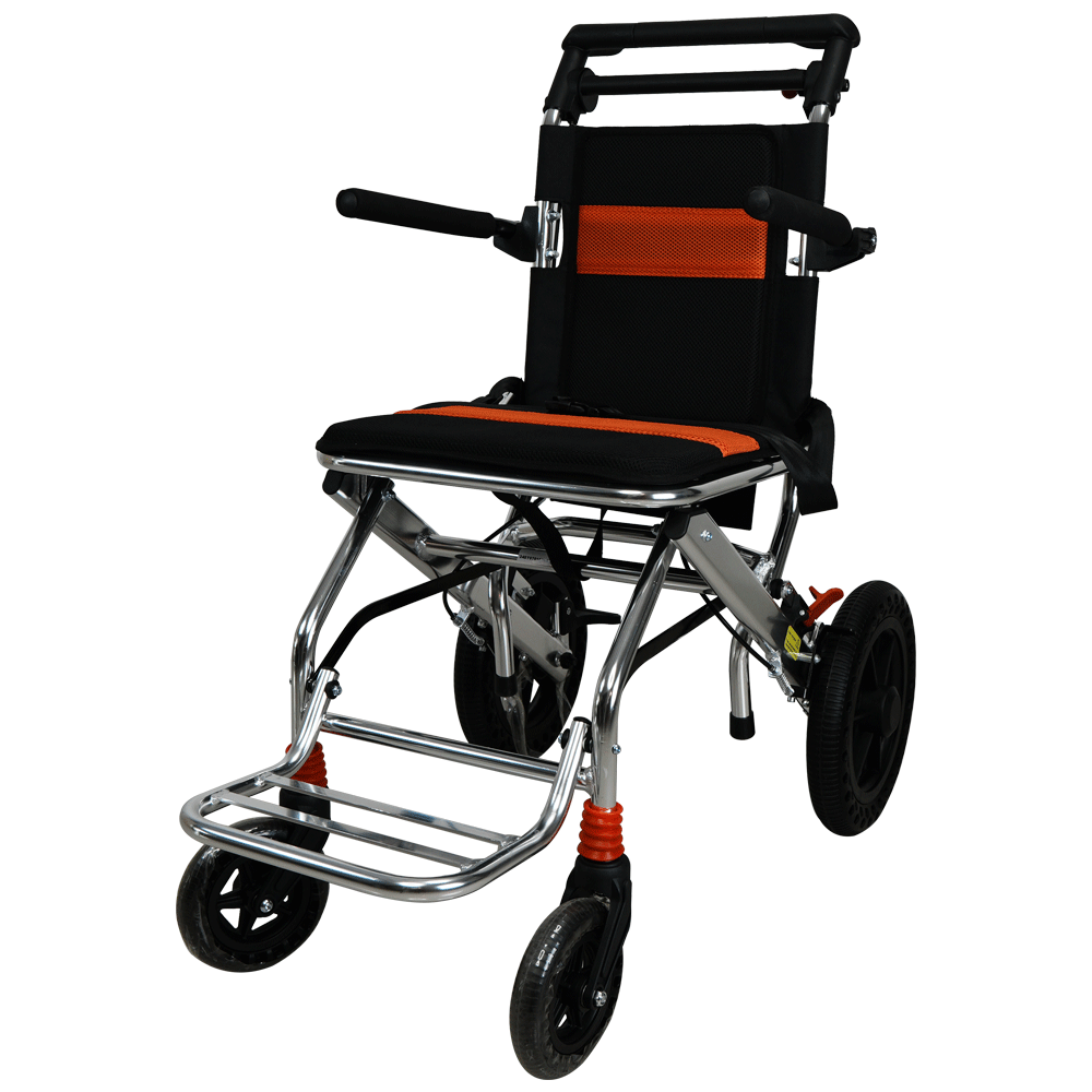 รถเข็นวีลแชร์ แบบพกพาพับได้ ล้อ 12 นิ้ว MV-ORANGE